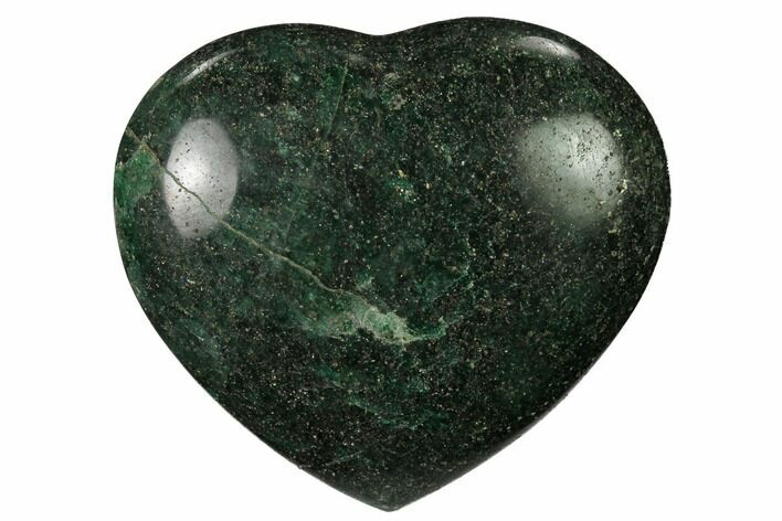 Polished Fuchsite Heart - Madagascar #167304